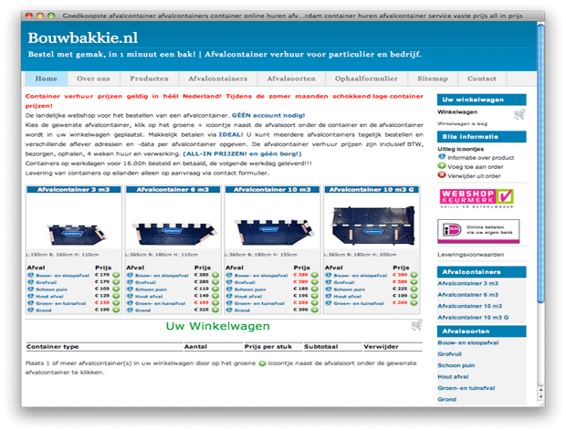 bouwbakkie.nl - De goedkoopste afvalcontainers van Nederland!